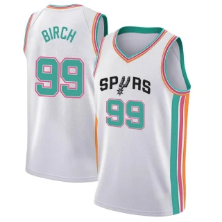 Youth Khem Birch San Antonio Spurs White Swingman 2021/22 City Edition Jersey