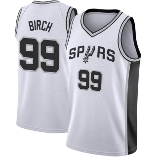 Youth Khem Birch San Antonio Spurs White Swingman Jersey - Association Edition