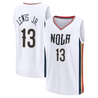 Youth Kira Lewis Jr. New Orleans Pelicans White Fast Break 2021/22 Replica City Edition Jersey