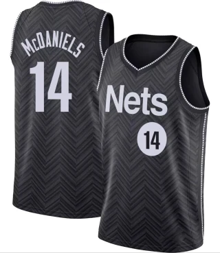 Youth KJ McDaniels Brooklyn Nets Black Swingman 2020/21 Jersey - Earned Edition
