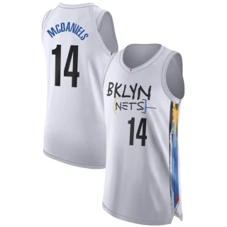 Youth KJ McDaniels Brooklyn Nets White Authentic 2022/23 City Edition Jersey