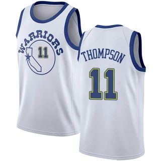 Youth Klay Thompson Golden State Warriors Gold Swingman White Hardwood Classics Jersey