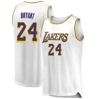 Youth Kobe Bryant Los Angeles Lakers White Swingman 2018/19 Jersey - Association Edition