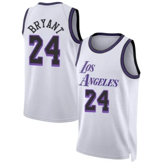 Youth Kobe Bryant Los Angeles Lakers White Swingman 2022/23 City Edition Jersey