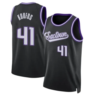 Youth Kosta Koufos Sacramento Kings Black Swingman 2021/22 Icon Edition Jersey