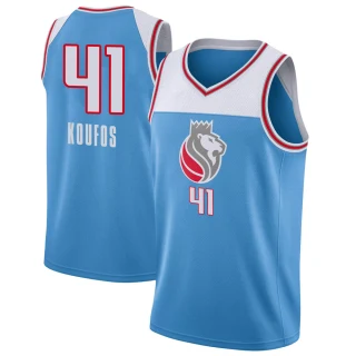 Youth Kosta Koufos Sacramento Kings Blue Swingman Jersey - City Edition