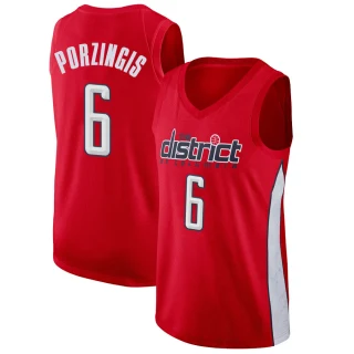 Youth Kristaps Porzingis Washington Wizards Red Swingman 2018/19 Jersey - Earned Edition