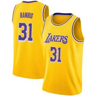 Youth Kurt Rambis Los Angeles Lakers Gold Swingman 2018/19 Jersey - Icon Edition
