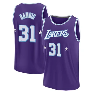 Youth Kurt Rambis Los Angeles Lakers Purple Fast Break 2021/22 Replica City Edition Jersey