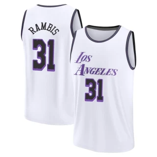 Youth Kurt Rambis Los Angeles Lakers White Fast Break 2022/23 City Edition Jersey