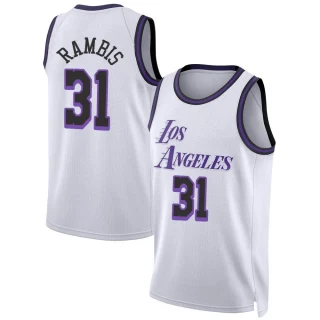 Youth Kurt Rambis Los Angeles Lakers White Swingman 2022/23 City Edition Jersey