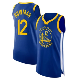 Youth Ky Bowman Golden State Warriors Blue Authentic 2020/21 Jersey - Icon Edition