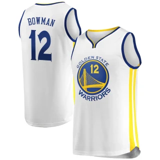 Youth Ky Bowman Golden State Warriors Gold Fast Break White Jersey - Association Edition