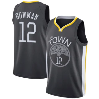 Youth Ky Bowman Golden State Warriors Gold Swingman Black Jersey - Statement Edition