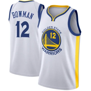 Youth Ky Bowman Golden State Warriors Gold Swingman White Jersey - Association Edition