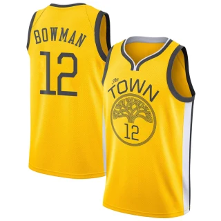 Youth Ky Bowman Golden State Warriors Gold Swingman Yellow 2018/19 Jersey - Earned Edition