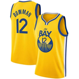 Youth Ky Bowman Golden State Warriors Gold Swingman Yellow 2019/20 Jersey - Statement Edition