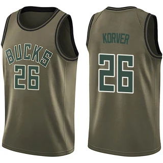 Youth Kyle Korver Milwaukee Bucks Green Swingman Salute to Service Jersey