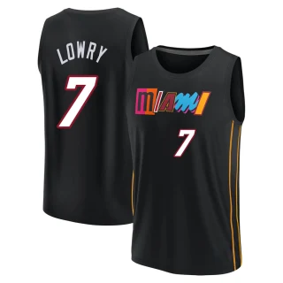 Youth Kyle Lowry Miami Heat Black Fast Break 2021/22 Replica City Edition Jersey