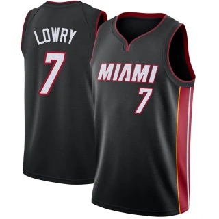 Youth Kyle Lowry Miami Heat Black Swingman Jersey - Icon Edition