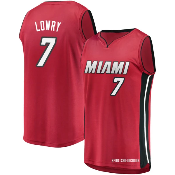 Youth Kyle Lowry Miami Heat Red Fast Break Jersey - Statement Edition