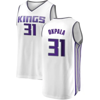 Youth KZ Okpala Sacramento Kings White Fast Break Jersey - Association Edition