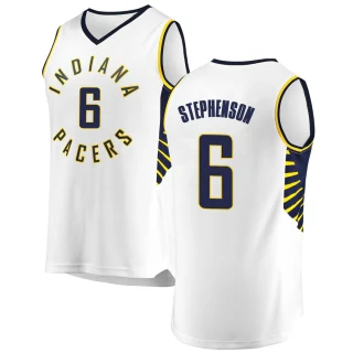 Youth Lance Stephenson Indiana Pacers White Fast Break Jersey - Association Edition