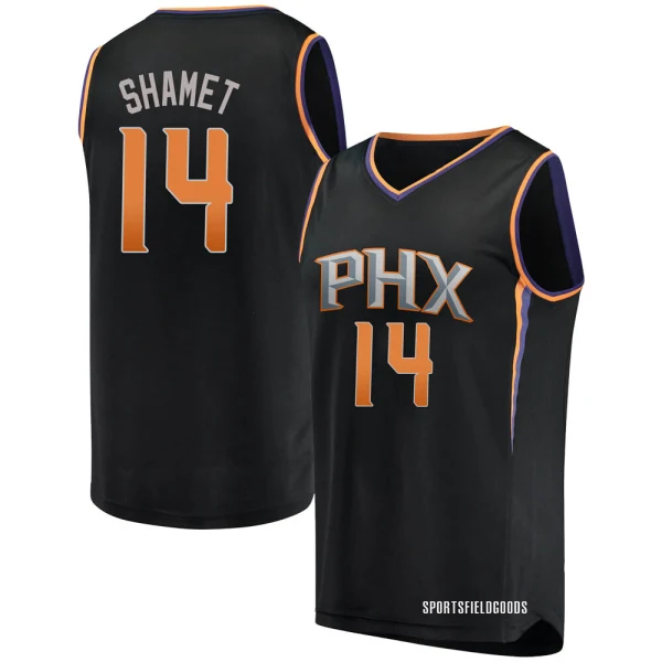 Youth Landry Shamet Phoenix Suns Black Fast Break Jersey - Statement Edition