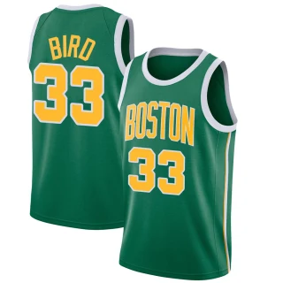 Youth Larry Bird Boston Celtics Green Swingman 2018/19 Jersey - Earned Edition