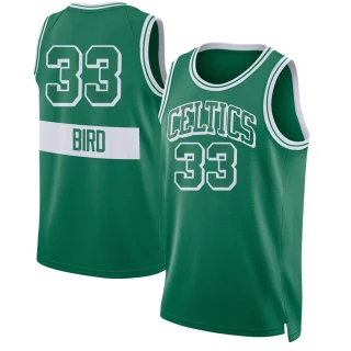 Youth Larry Bird Boston Celtics Green Swingman Kelly 2021/22 City Edition Jersey