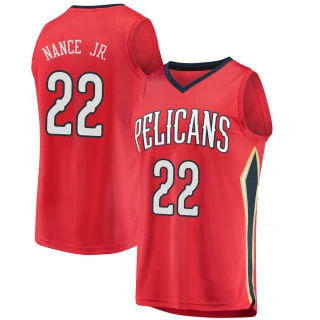 Youth Larry Nance Jr. New Orleans Pelicans Red Fast Break Jersey - Statement Edition
