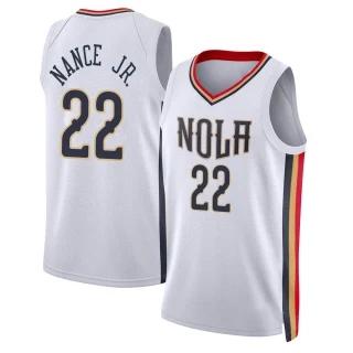 Youth Larry Nance Jr. New Orleans Pelicans White Swingman 2021/22 City Edition Jersey