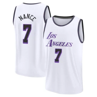 Youth Larry Nance Los Angeles Lakers White Fast Break 2022/23 City Edition Jersey