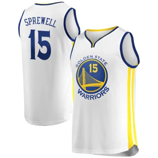 Youth Latrell Sprewell Golden State Warriors Gold Fast Break White Jersey - Association Edition