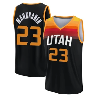 Youth Lauri Markkanen Utah Jazz Black Fast Break 2021/22 Replica City Edition Jersey