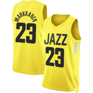 Youth Lauri Markkanen Utah Jazz Gold Swingman 2022/23 City Edition Jersey