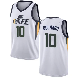 Youth Leandro Bolmaro Utah Jazz White Swingman Jersey - Association Edition