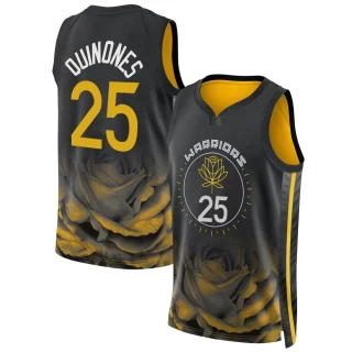 Youth Lester Quinones Golden State Warriors Gold Swingman Black 2022/23 City Edition Jersey