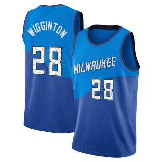 Youth Lindell Wigginton Milwaukee Bucks Blue Swingman 2020/21 Jersey - City Edition