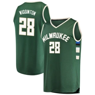 Youth Lindell Wigginton Milwaukee Bucks Green Fast Break Jersey - Icon Edition
