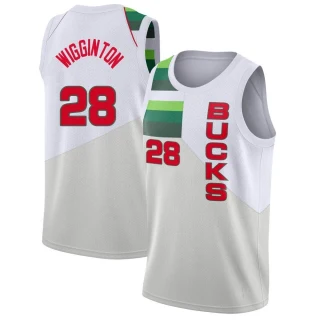 Youth Lindell Wigginton Milwaukee Bucks White Swingman 2018/19 Jersey - Earned Edition