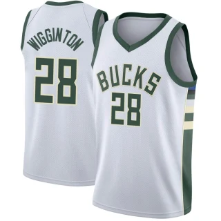 Youth Lindell Wigginton Milwaukee Bucks White Swingman Jersey - Association Edition