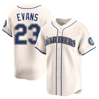 Youth Logan Evans Seattle Mariners Cream Limited Alternate Jersey