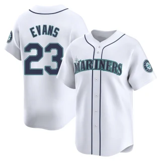 Youth Logan Evans Seattle Mariners White Limited Home Jersey