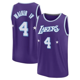 Youth Lonnie Walker IV Los Angeles Lakers Purple Fast Break 2021/22 Replica City Edition Jersey