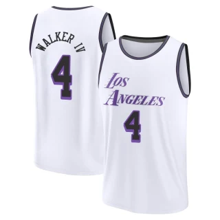 Youth Lonnie Walker IV Los Angeles Lakers White Fast Break 2022/23 City Edition Jersey
