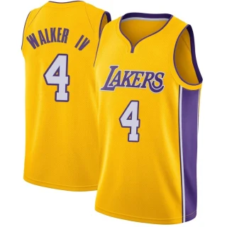 Youth Lonnie Walker IV Los Angeles Lakers Yellow Swingman Jersey - Icon Edition