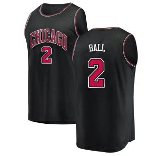 Youth Lonzo Ball Chicago Bulls Black Fast Break Jersey - Statement Edition