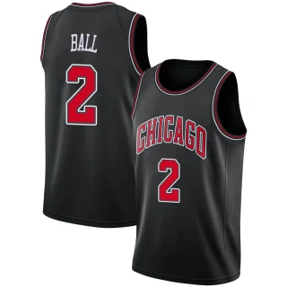 Youth Lonzo Ball Chicago Bulls Black Swingman Jersey - Statement Edition