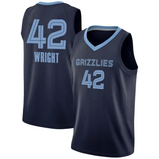 Youth Lorenzen Wright Memphis Grizzlies Navy Swingman 2020/21 Jersey - Icon Edition
